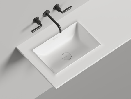 Раковина из искусственного камня S-Stone Salini Onda 14022061MN 200х70 накладная цвет белый